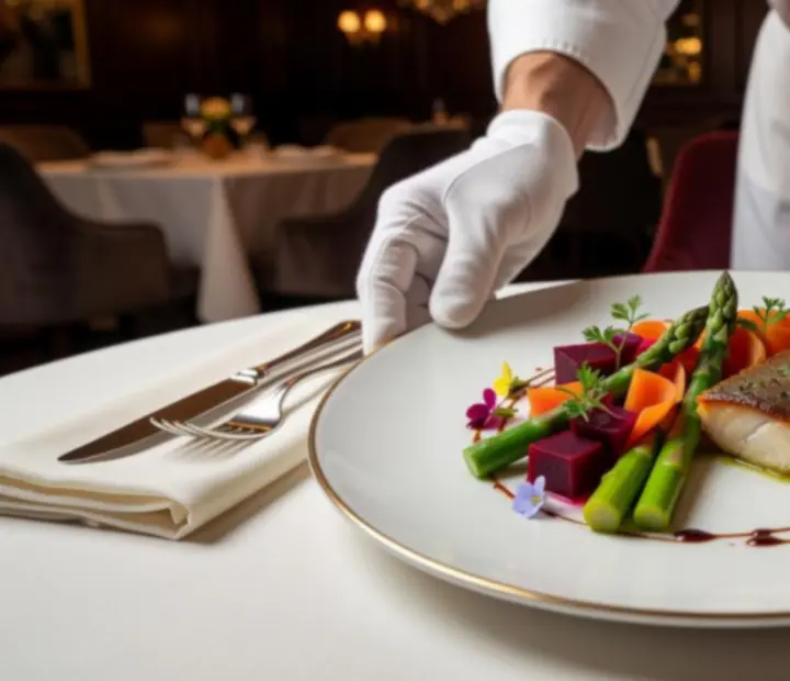 Wyrafinowane danie główne serwowane w restauracji Vel Krago